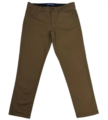 Democracy "Ab"Solution British Khaki Mid Rise Crop Jeans Tummy Control Size 12