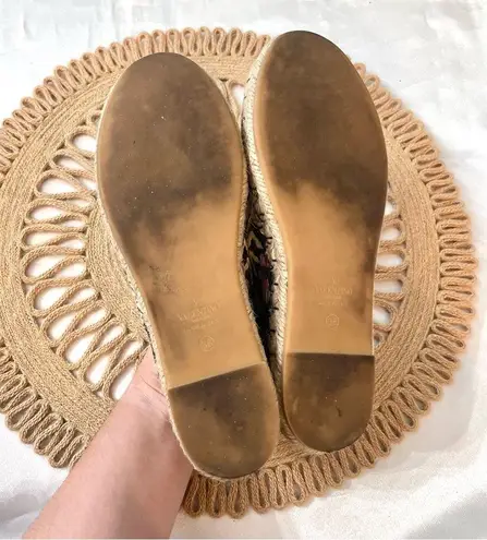 Valentino Garavani Butterfly-Embroidered Fabric Espadrilles in Black/Multi EU 36