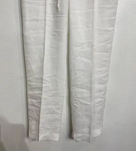 Michael Stars  White Linen Drawstring Pants Sz M