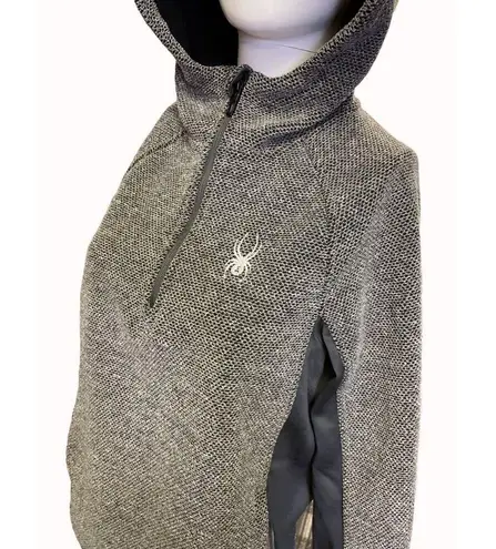 Spyder Women's Gray Half zipper Long Sleeve Pullover Sweater Size SP SKU 4607