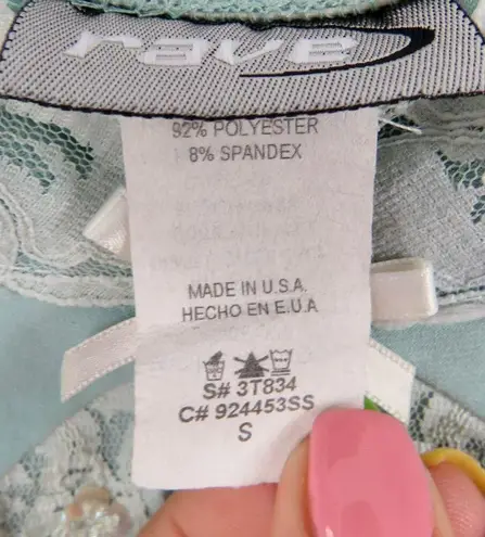 Y2k Rave Baby Blue Lace Cami Coquette Small Vintage Glam