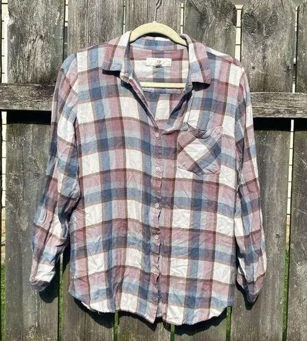 Thread and Supply  Soft Plaid Button Up | XL