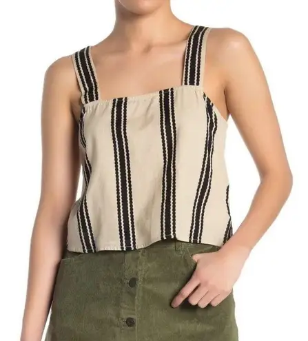 Noisy May  Striped Linen Tank Top Shirt Blouse NWT