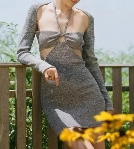 Solid & Striped The Tilly Dress Ribbed Cut-Out Bodycon NWT Size Medium