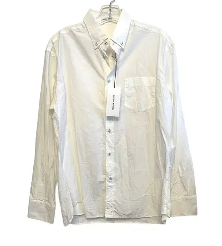 NWT Tomas Maier Airy Pope White Cotton Button Up Shirt Women’s Size 6 Italy Made