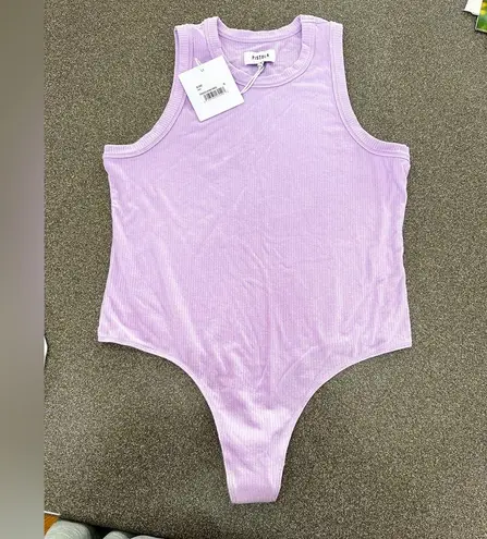 Pistola Denim Blake Ribbed Tank Bodysuit Snap Crotch Taro Purple Size L