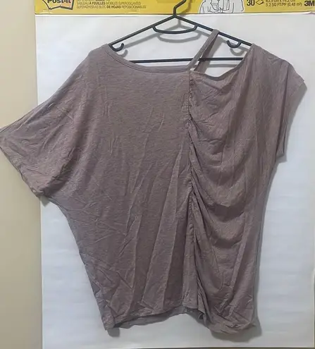 H by Bordeaux Blush Flouncy Cold Shoulder Short Sleeve Blouse Top $48 NWT M