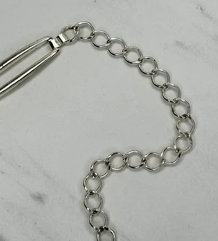 Skinny Silver Gold Chain Link Belt Large XL Two Tone ✨