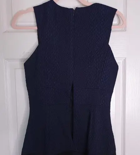 Rebecca Taylor  V-Neck Sleeveless Stretch Snake Dress Navy Black Size 2