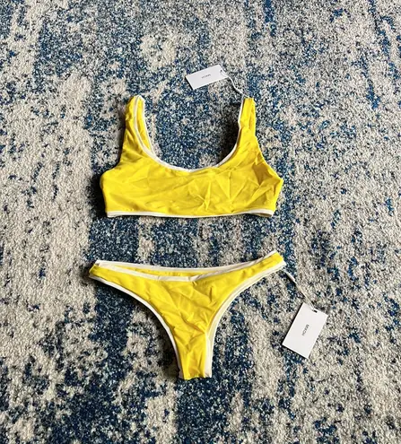 Mikoh Marseille Bikini Top AND bottom in Starfruit yellow
