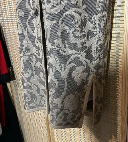 Jacques Vert Vintage 1990s Long Black and Tan Knit Sweater Vest Large?