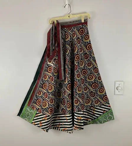 Reversible Wrap Maxi Skirt BIN46