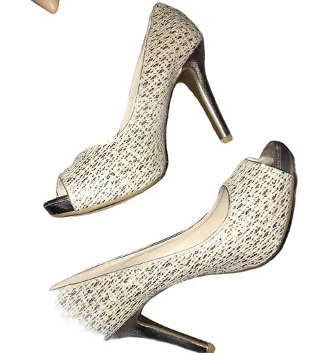 Audrey Brooke  Quillan Peep Toe Pumps