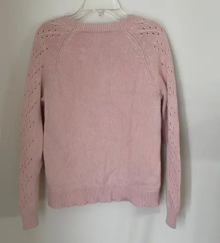 J.Crew  Pink Cable Knit Feminine Sweater Size XS