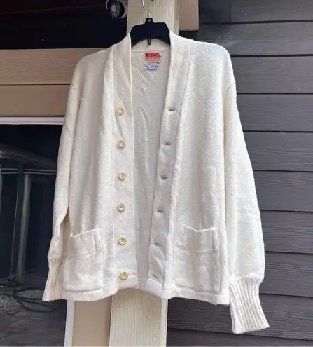 Stadium womens vintage shaker cardigan sweater cream large
