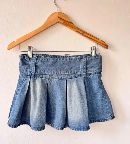 Peppermayo No Angel Denim Micro Mini Skirt