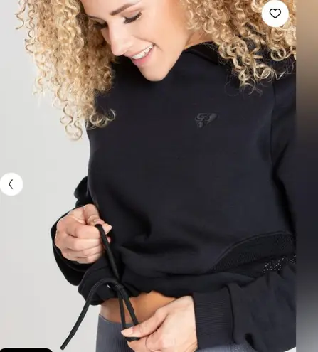 women's best True Mesh Cropped Hoodie Black Size Small