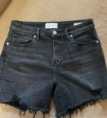 Dear John Black Ripped Denim Shorts