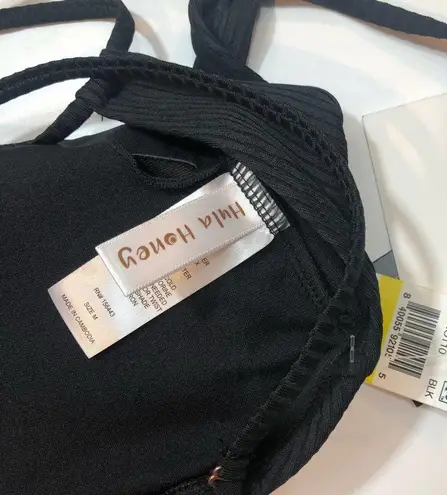 Hula Honey BLACK Ribbed One-Piece Swimsuit