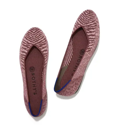 ROTHY’S Retired Rothys Desert Metallic Round Toe Flats The Flat sz 10 EUC Gold