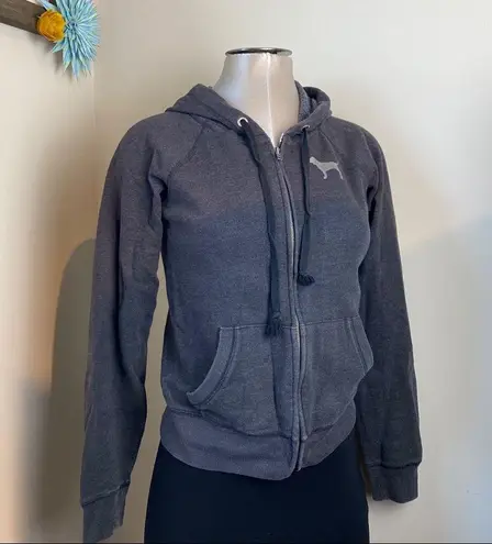 PINK - Victoria's Secret Victoria’s Secret PINK 90’s Bling hoodie embellished Size Small Gray Y2K 00s