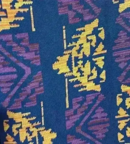 XL New no tags New Direction Weekend brand sweater duster vest "Aztecish" PRINT Purple