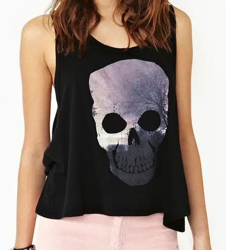 Project Social T  Black Distressed Skull Graphic Tank thumbnail 8