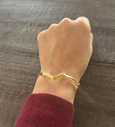 MONICA VINADER Amy Powney Wishbone Bangle 18k Gold Vermeil, Small, $298