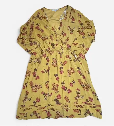 Daniel Rainn Women's Midi Floral Long Sleeve Dress Size 1X