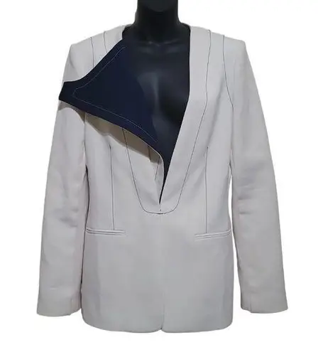 BCBGMAXAZRIA  Cream and Blue Blazer Jacket Sz Small