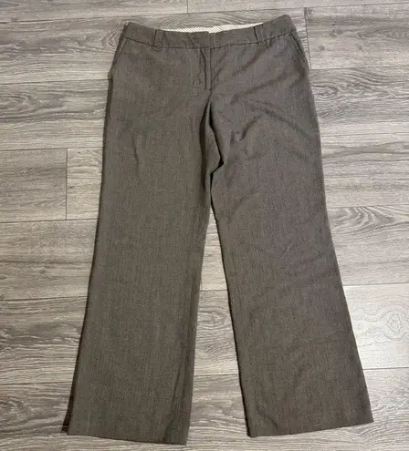 Dalia Collection Plus Women Gray Business Casual Trousers Wide Leg Pants Size14