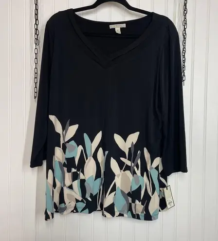 Dana Buchman NWT & NWOT Animal Print Blazer & V-Neck Tee Bundle OF 2 Size XL