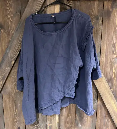 Free People  oversized gauze top