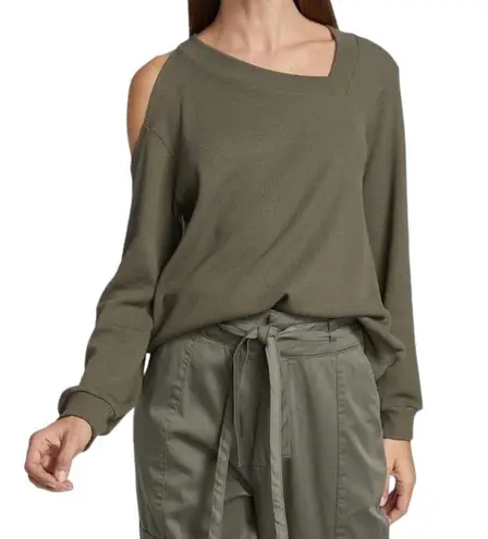 LNA Asymmetrical Single Cold Shoulder Top - Tea Leaf - Medium