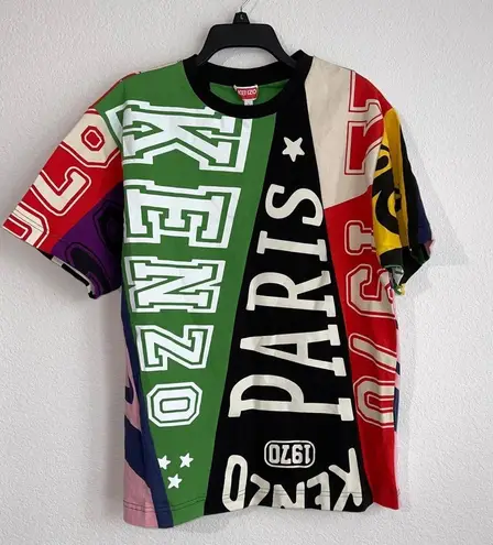 KENZO Flag Print Oversize Cotton T