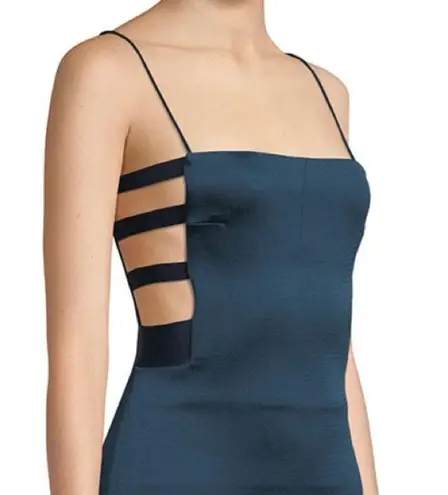 Cushnie Square Neck Neon Palm Bandage Side Tank Top Size 6