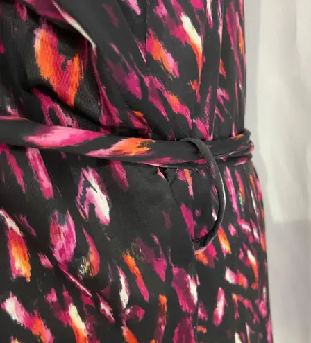 5 TWO 3 New Robe Cardigan Lightweight Knit Kimono Jacket Black Pink