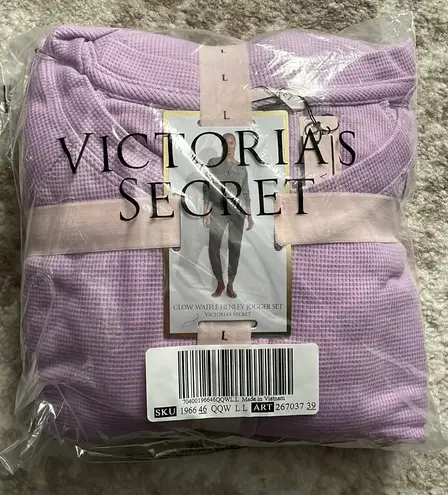 Victoria's Secret Waffle Henley Jogger Set