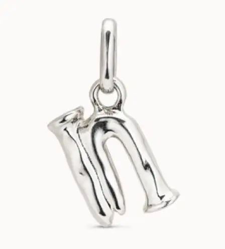 UNO de 50 Silver Initial Charm Dame Una “N” CHA0040