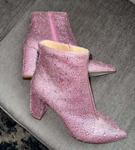 Betsey Johnson Cady Rhinestone Ankle Booties