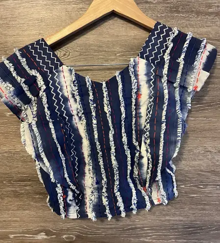 Koch  Cecelia S Cropped Top See Flutter sleeve spring summer cute tank Designer thumbnail 1