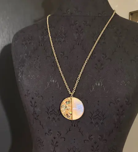 Sugarfix 💜 Opal Looking Gold Pendant Necklace