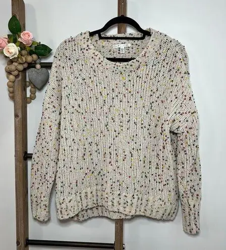 Seven 7 Chunky Popcorn Confetti Rainbow Color Long Sleeve Sweater Size Small