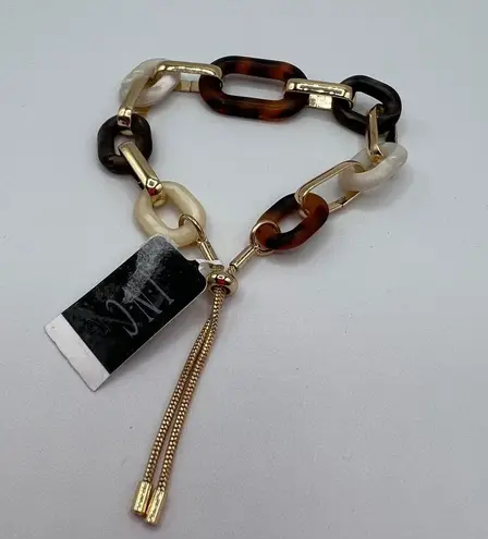 Inc International Concepts Resin Link Slider Bracelet in Gold