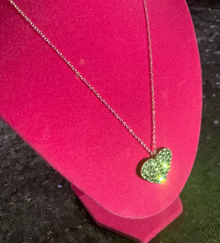 Handmade Bling Rhinestone Sparkle Heart Necklace NWT π