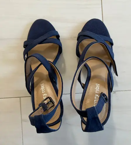 Luxury Rebel Driscoll Blue Denim Heels