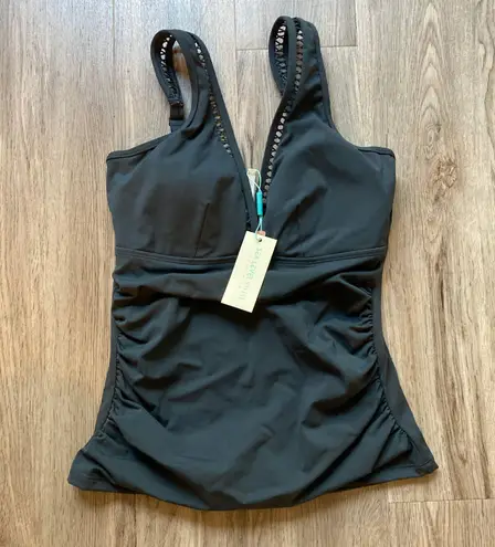 Sea Level Australia Lola Shimmer E Cup Cross Front Singlet Top Size 8 NWT