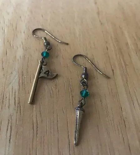 Golf Earrings Tee Flag Green Handmade Vintage