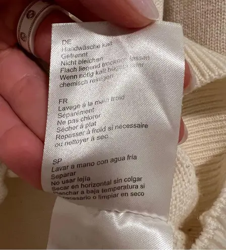 Perfect Moment Ski Merino Wool Turtleneck Long Sleeve Sweater II in Cream Size L