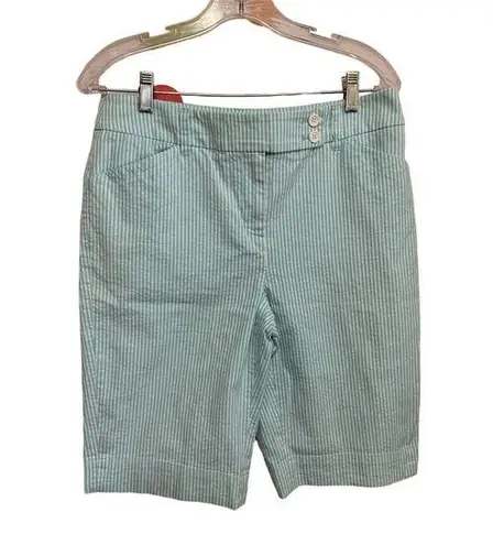 Jones New York NEW  Shorts Size 8 Aqua White